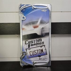 Custom Accessories Vehicle Custom Chrome Palm Tree License Plate Frame
